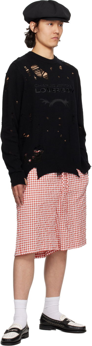 Sveter Charles Jeffrey Loverboy Charles Jeffrey LOVERBOY Distressed Logo Knit Sweater Čierna | 54090401, 3