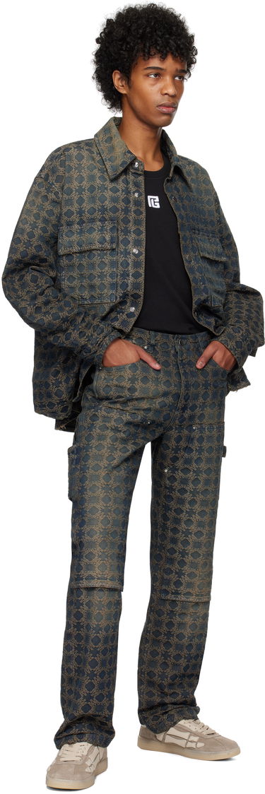 Bunda AMIRI AMIRI MA Quad Jacquard Denim Overshirt Modrá | AMDNOS1010, 3
