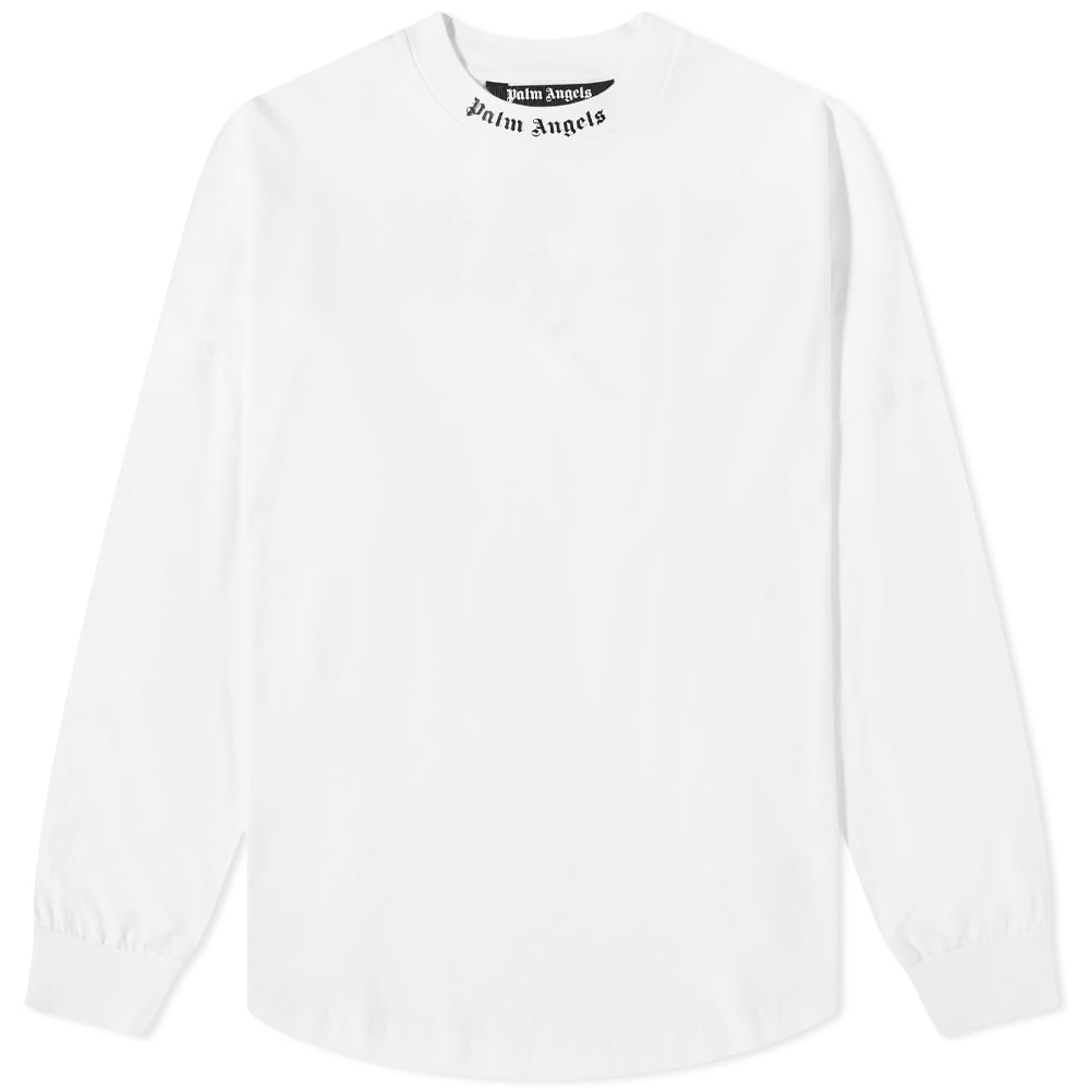 Tričko Palm Angels Long Sleeve Oversized 3D Logo Tee Biela | PMAB001C99JER0030132, 0