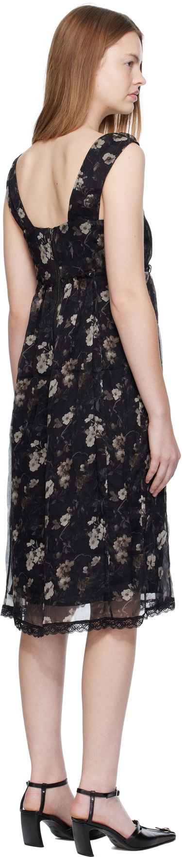 Šaty R13 R13 Sleeveless V-Neck Floral Midi Dress Čierna | R13WR476-R589A, 2