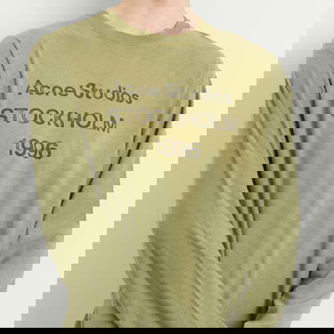 Tričko Acne Studios Edden U 1996 Long Sleeve T-Shirt, Size X-Small Zelené | CL0197-AB7, 5