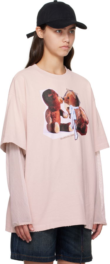 Tričko Acne Studios Acne Studios Layered Print T-Shirt Béžová | AL0496-, 4