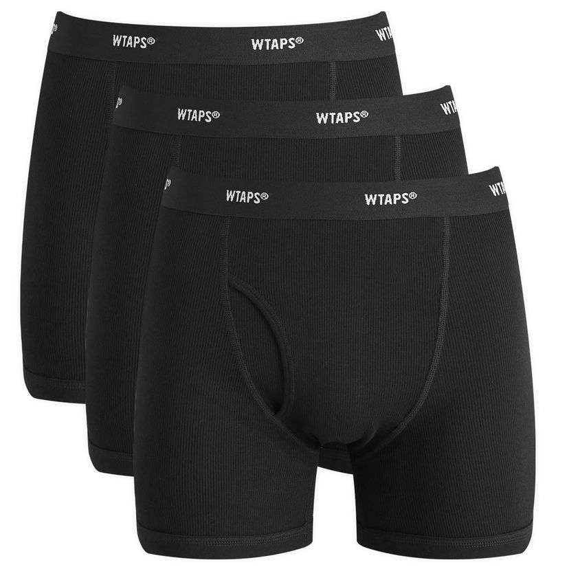 Boxerky WTAPS 3-Pack Skivvies Boxer Shorts Čierna | 242MYDT-UWM03-BLK