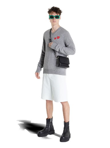 Sveter Comme des Garçons PLAY Crewneck Sweater Šedá | AZN070 grey