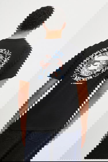 Tričko AAPE by A Bathing Ape AAPE Basic T-Shirt with Print Čierna | AAPTEM1732XXP, 2