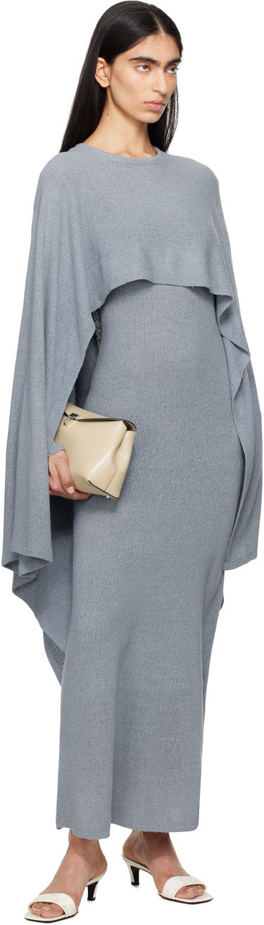 Šaty TOTEME TOTEME Cape Knit Maxi Dress Šedá | 252-WRD0168-YA0156, 3