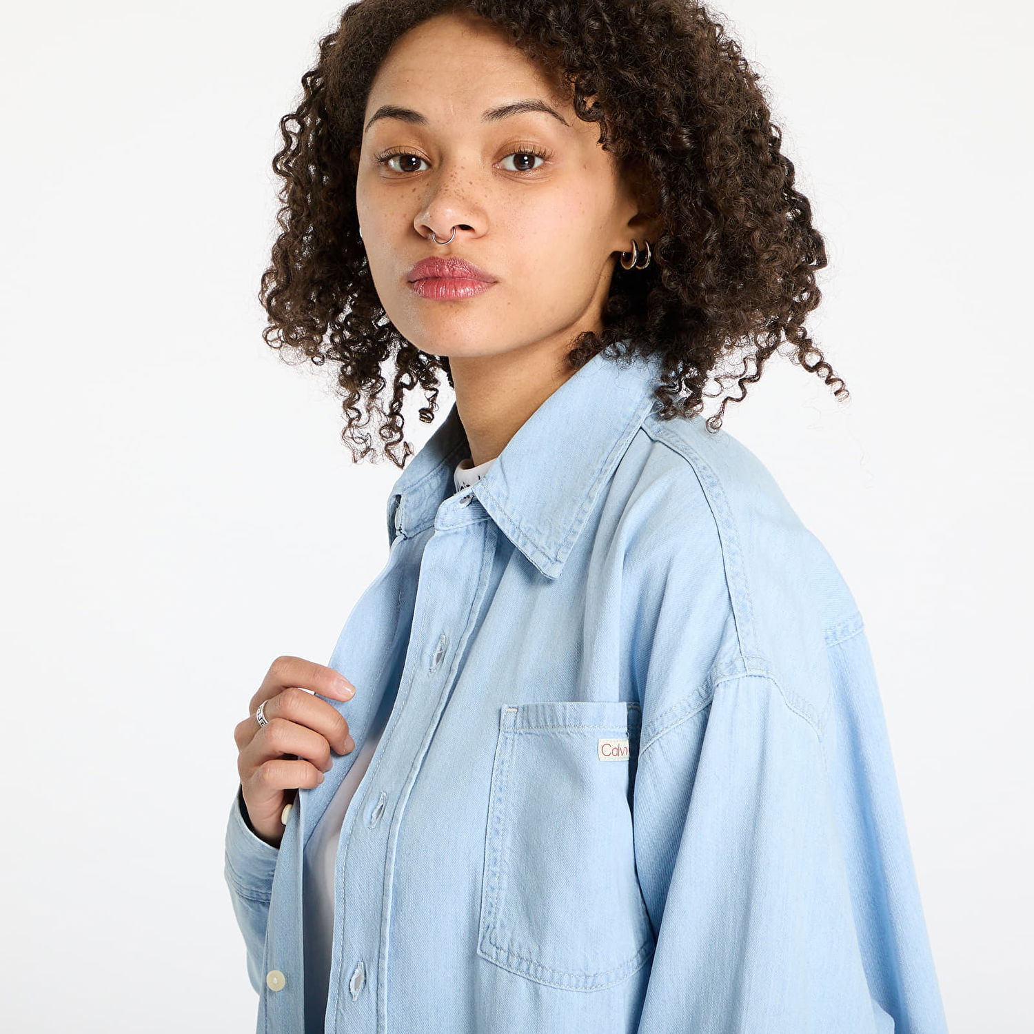 Košeľa CALVIN KLEIN Calvin Klein Jeans Oversized Longsleeve Denim Shirt Modrá | J20J225010 1AA, 1