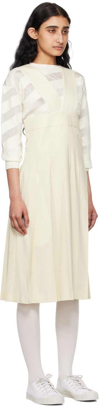 Šaty Comme des Garçons Comme des Garçons Girl Pleated Midi Dress Biela | NM-A008-051, 1