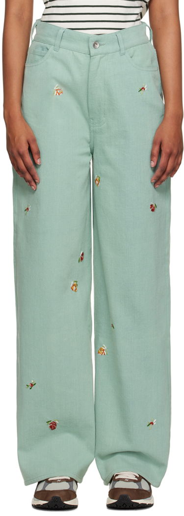 Džínsy YMC YMC Embroidered Papa Jeans Zelené | Q4UAF, 0