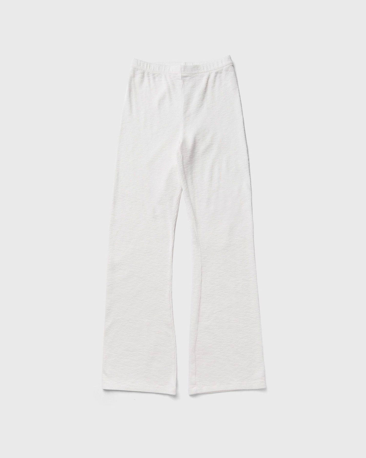 Nohavice American Vintage Waffle Knit Flare Leg Pants Biela | YRU05AE25-BLANC, 0