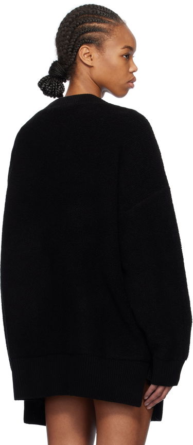 Sveter We11done We11done Pierced Oversized Cashmere Cardigan Čierna | WD-KC0-25-673-W-BK, 2