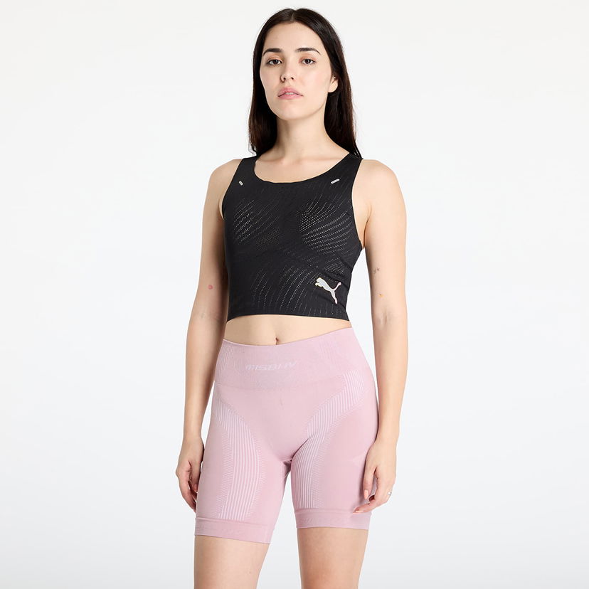 Tričko Puma Top Run Ultraspun Crop Top W Black Čierna | 52506090