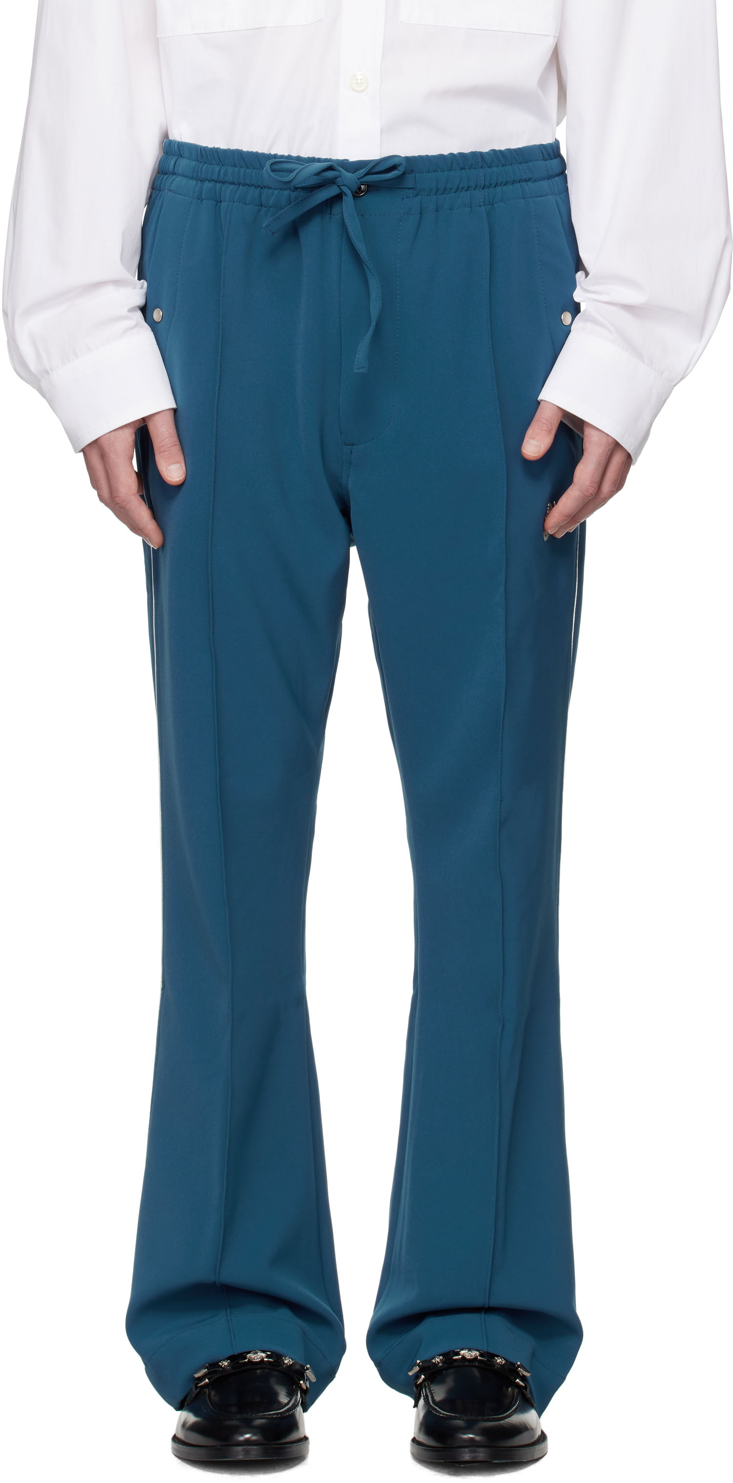 Nohavice Needles Piping Cowboy Trousers Modrá | PU209, 0