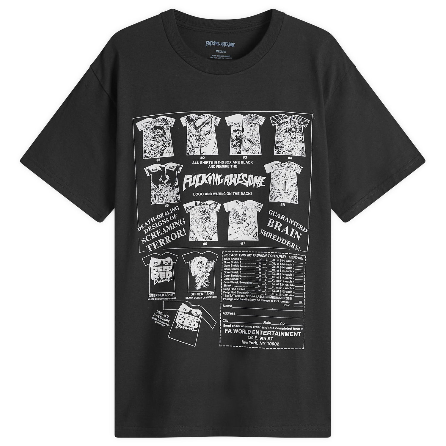 Tričko Fucking Awesome Gore Shriek Graphic T-Shirt Čierna | FA1994-BLK, 0