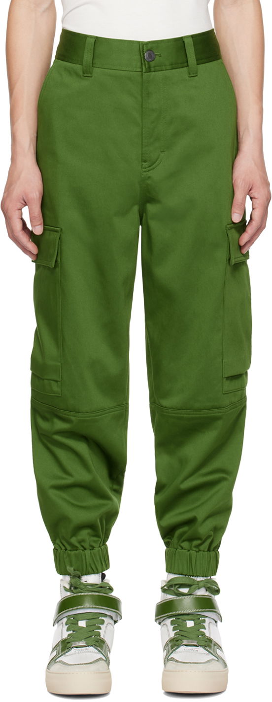 Cargo nohavice AMI Cuffs Cargo Pants Zelené | HTR210.CO0009, 0