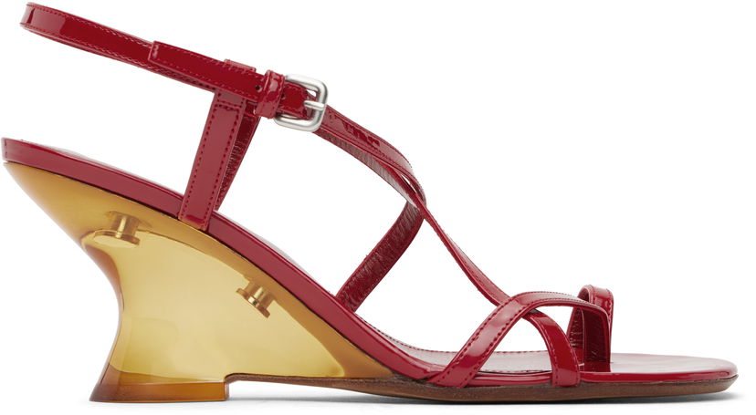 Starostlivosť o obuv Dries Van Noten Dries Van Noten Patent Leather Heeled Sandals Červená | WS251-1644-189