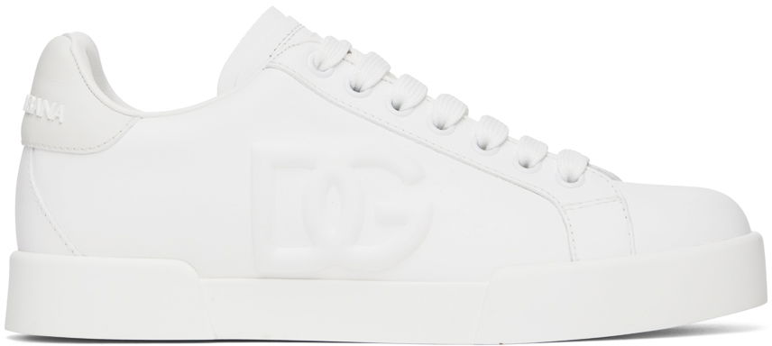 Tenisky a topánky Dolce & Gabbana White Portofino DG Sneakers Biela | CK1545AG084, 0