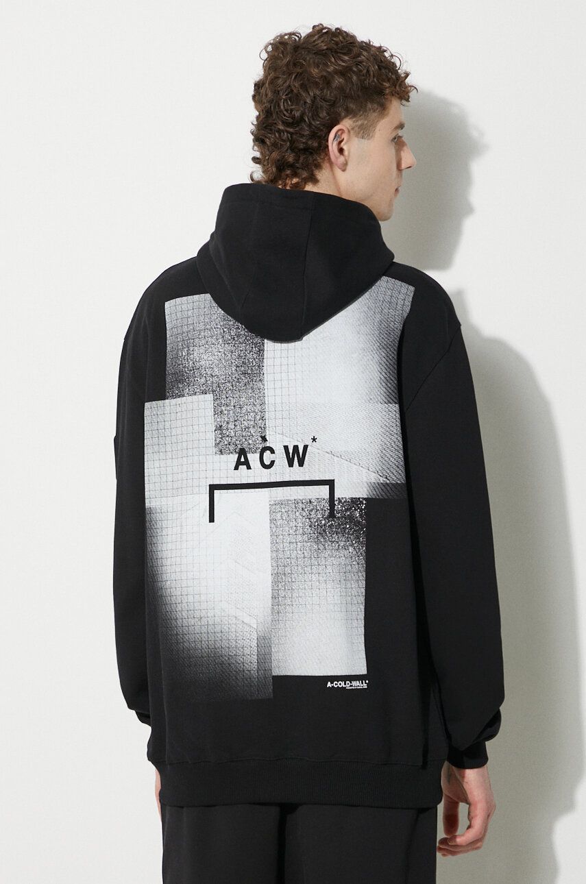 Mikina A-COLD-WALL* Brutalist Hoodie With Print Čierna | ACWMW094, 0