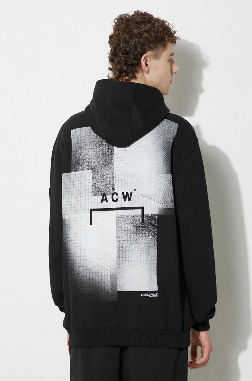 Mikina A-COLD-WALL* Brutalist Hoodie With Print Čierna | ACWMW094