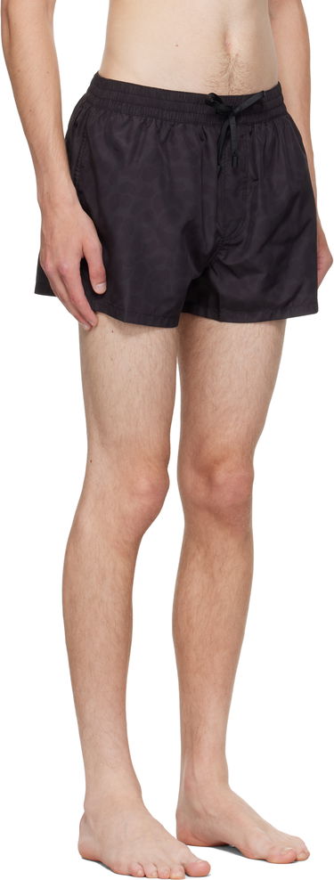 Plavky Balmain Balmain Leopard Swim Shorts Čierna | BWB711710, 1