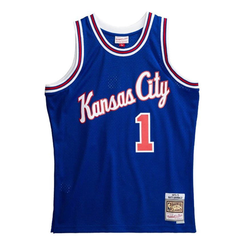 Tielko Mitchell & Ness Mitchell & Ness NBA Swingman Kansas City Kings Nate Archibald Jersey Modrá | SMJYLG19109-KCKROYA75NAR, 0