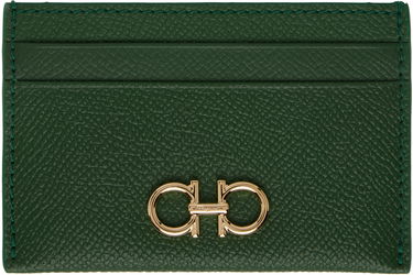 Peňaženka FERRAGAMO Salvatore Ferragamo Gancini Card Holder Zelené | 779141, 0
