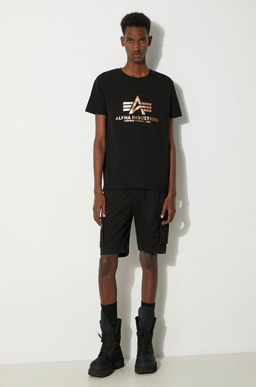 Tričko Alpha Industries Basic Fool Print T-Shirt Čierna | 100501FP.365, 1