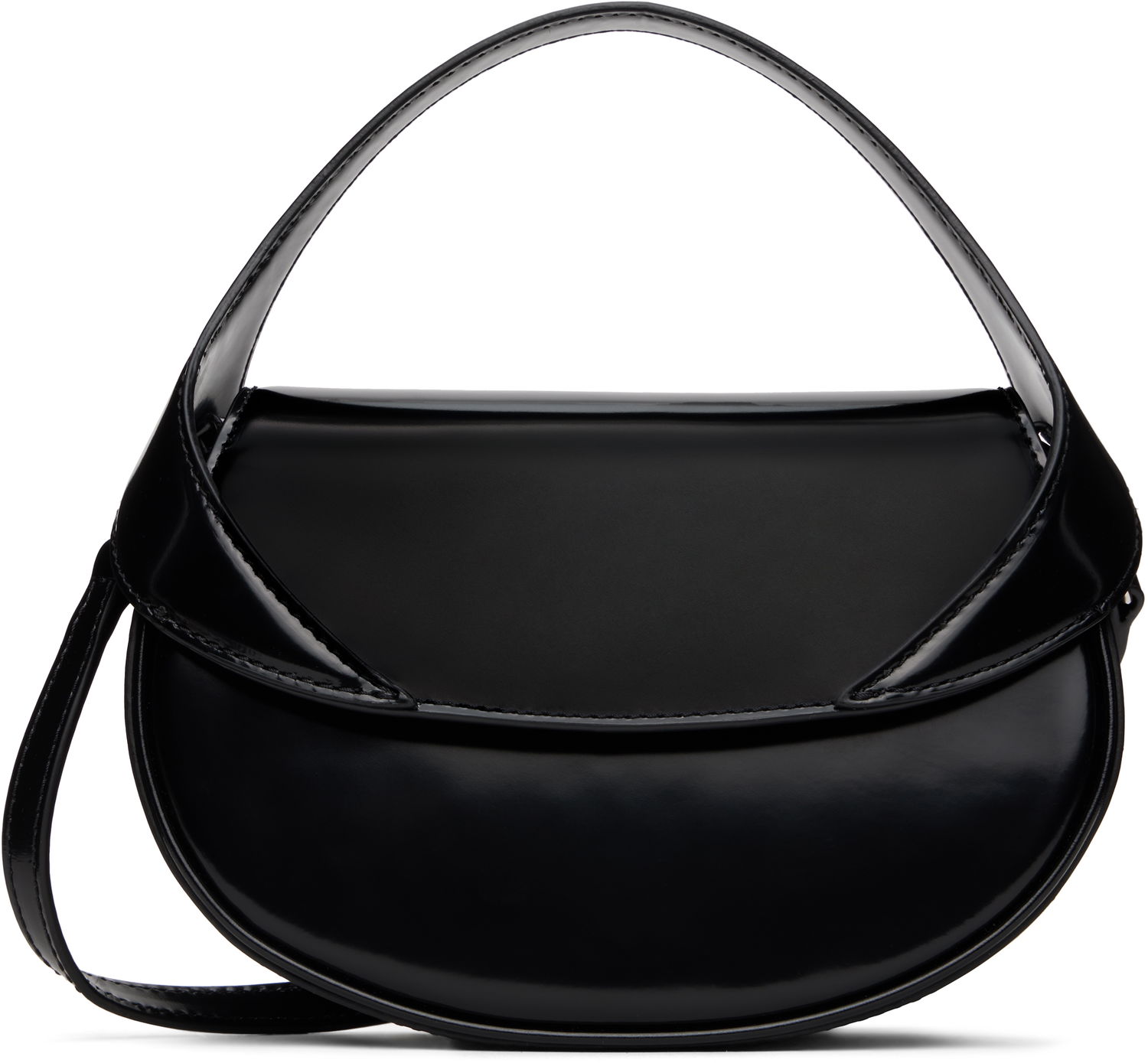 Taška cez rameno BY FAR BY FAR Hari Semi Patent Leather Shoulder Bag Čierna | MWBTH008CL017BK001PL, 0