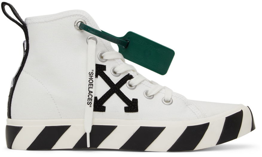 Tenisky a topánky Off-White Mid Vulcanized "White & Black" Biela | OMIA119C99FAB0010110, 0