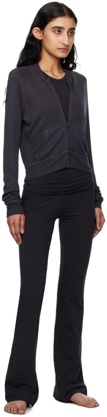 Bomber bunda SKIMS Shrunken Zip Up Sweatshirt Šedá | TP-ZUP-5538W, 3