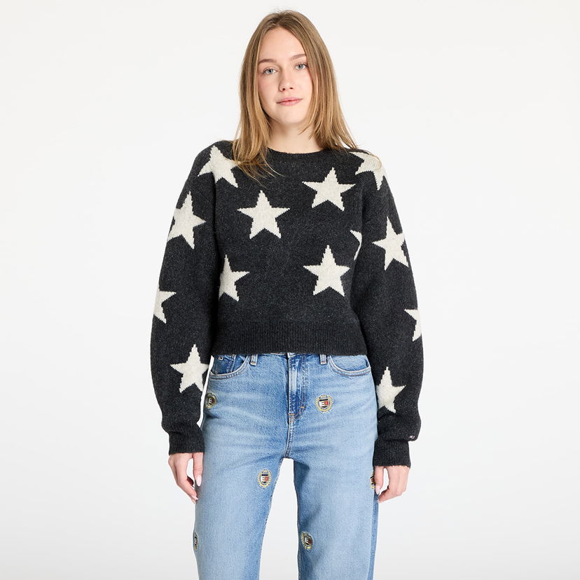 Sveter Tommy Hilfiger Star Pattern Sweater Čierna | DW0DW19915 0GL