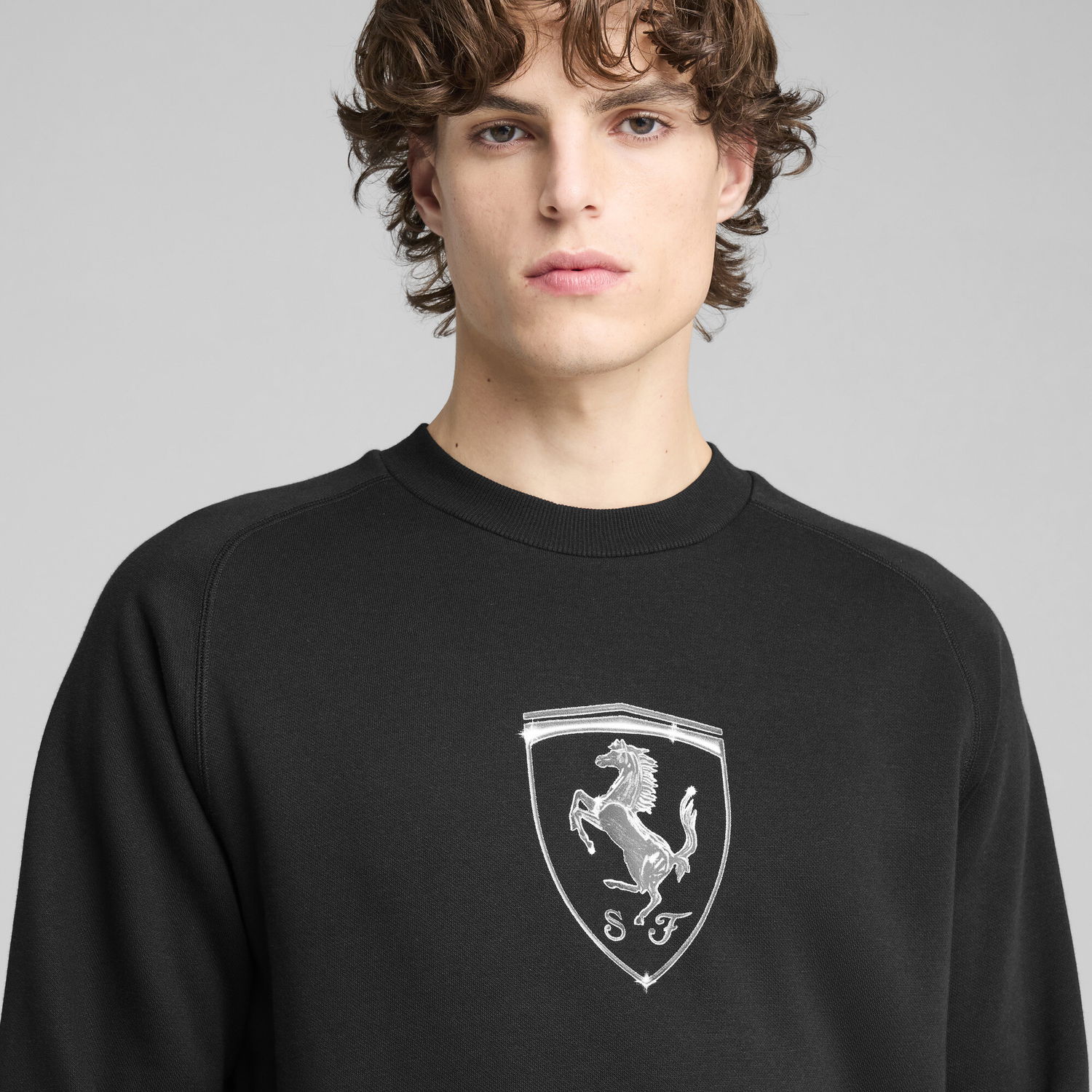 Mikina Puma Scuderia Ferrari HP Race Big Shield Sweatshirt Čierna | 630193_01, 1
