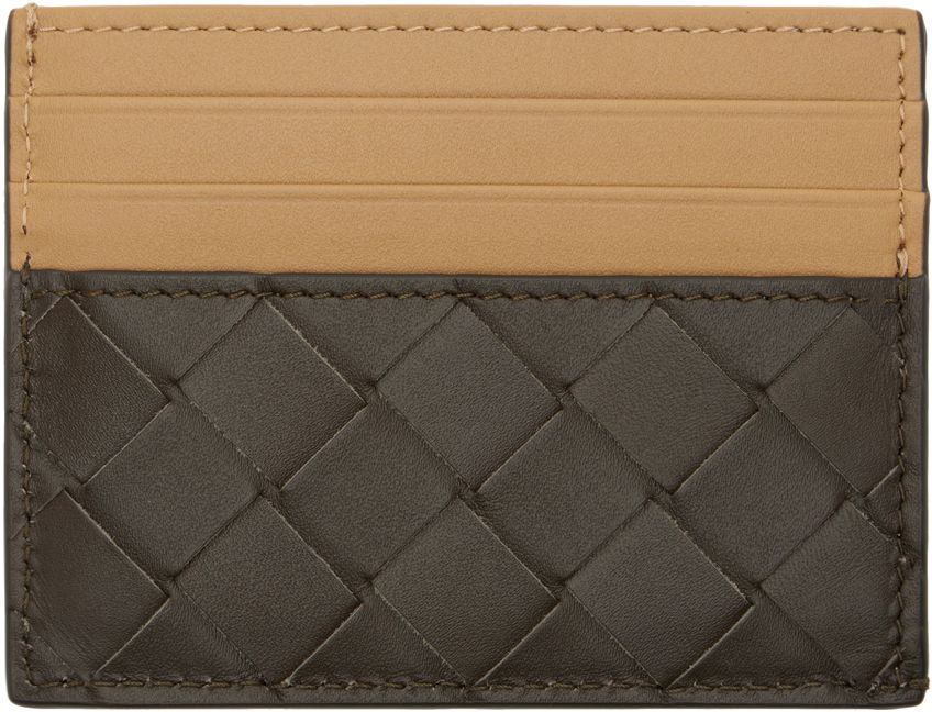 Peňaženka Bottega Veneta Beige & Brown Intrecciato Leather Card Holder Hnedá | 749449 VCPQ5 3392, 0