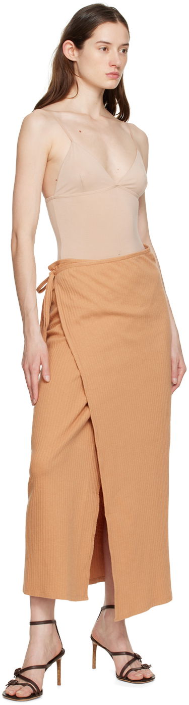 Body Baserange Sleeveless Slim-Fit Bodysuit Béžová | ONMI, 4