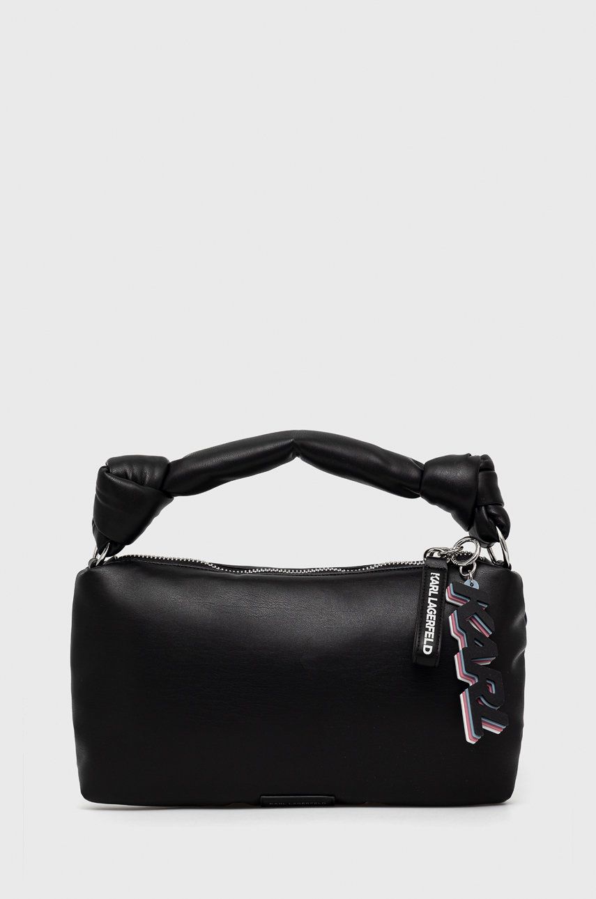 Taška cez rameno KARL LAGERFELD KNOTTED SM SHOULDERBAG Čierna | 225W3057, 0