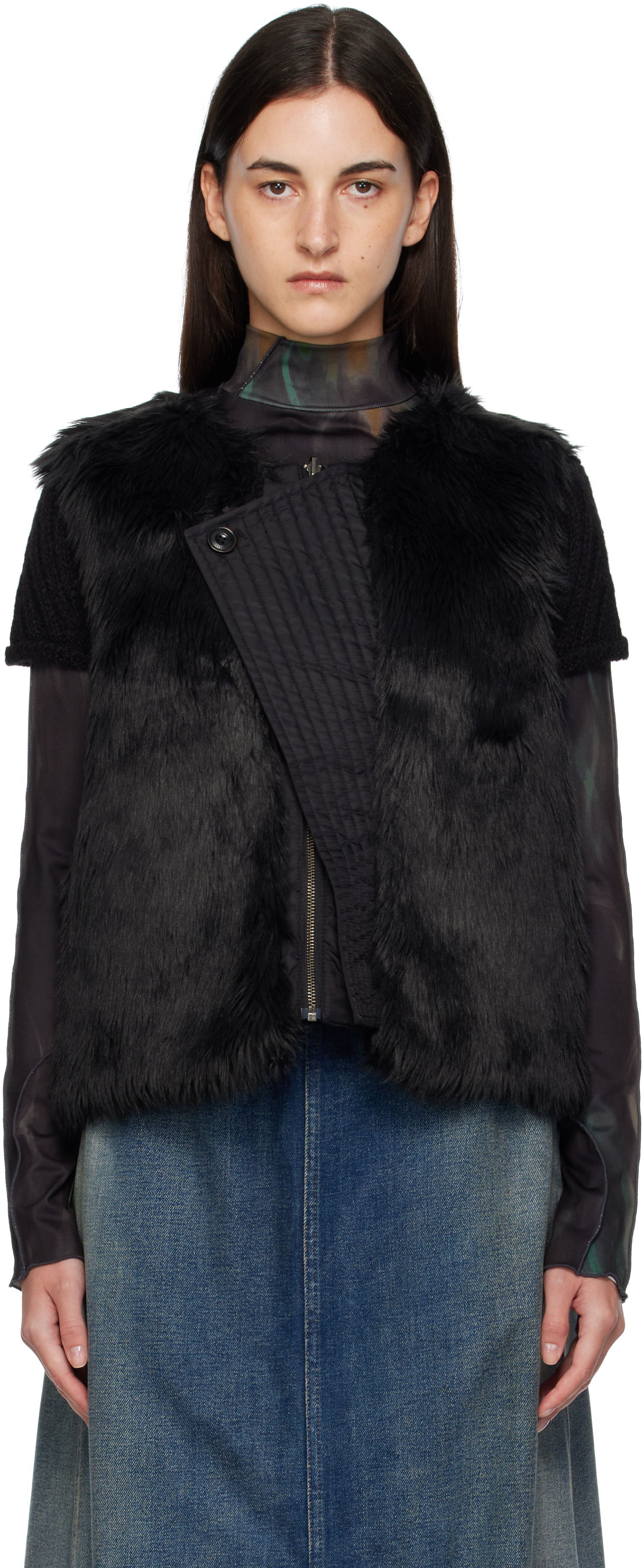 Vesta Andersson Bell Andersson Bell Reversible Faux-Fur Vest Čierna | awa723u, 0