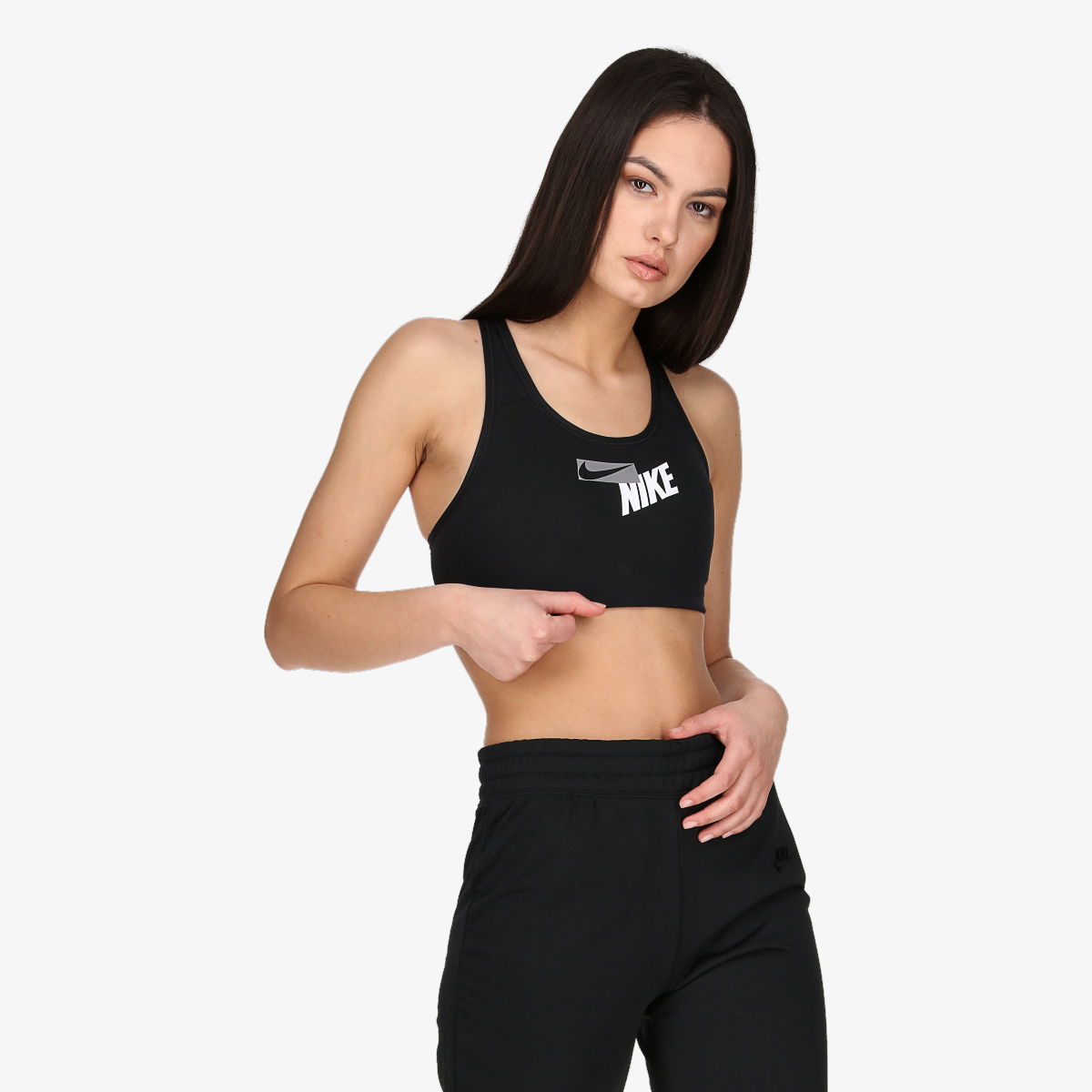 Podprsenka Nike Swoosh Logo Padded Sports Bra Čierna | CZ4443-010, 0