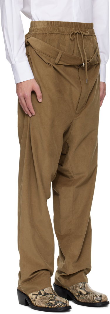 Nohavice Vivienne Westwood Vivienne Westwood Builder Drop Crotch Corduroy Trousers Hnedá | 2F01001R-W0186-, 1