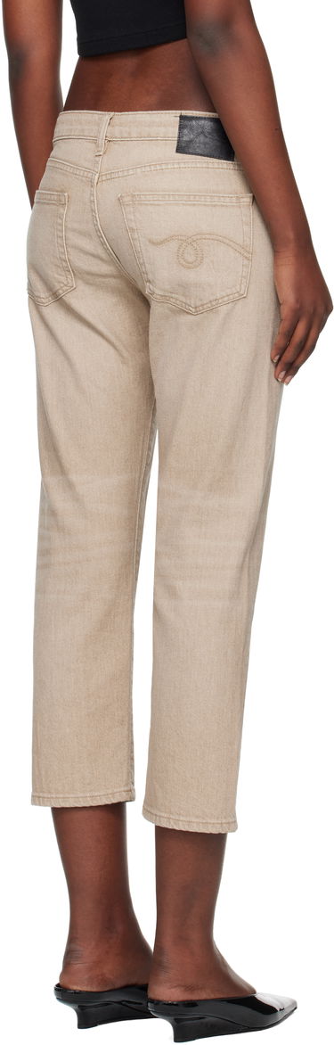 Džínsy R13 R13 Boy Straight Cropped Jeans Béžová | R13W0091-D288A, 2