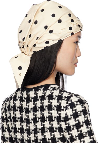 Šiltovka Valentino Polka Dot Silk Twill Headscarf Béžová | 6W2HH00DUIU, 2