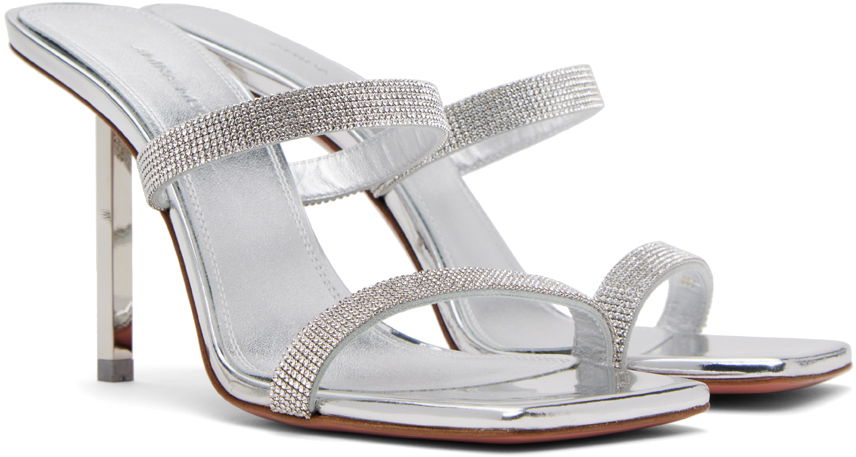 Amina Muaddi Rih Crystal-Embellished Slipper Sandals