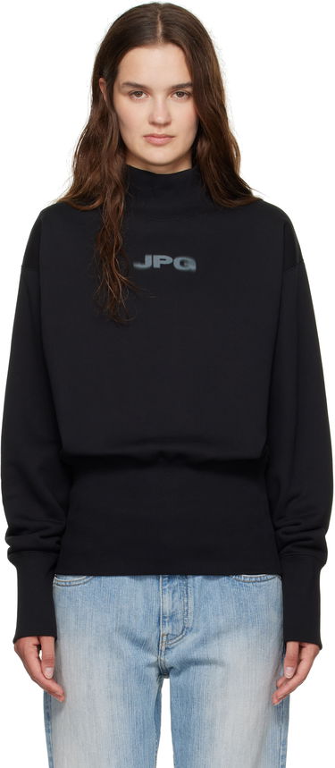 Mikina Jean Paul Gaultier Jean Paul Gaultier Cropped Mock Neck Sweatshirt Čierna | 25/03-W-TO289-J003-0004, 0