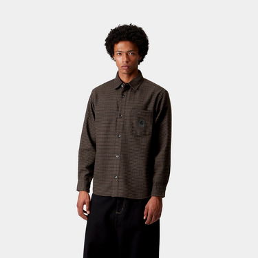 Košeľa Carhartt WIP Carhartt WIP Lowis Houndstooth Long Sleeve Shirt Hnedá | I035328_9, 0