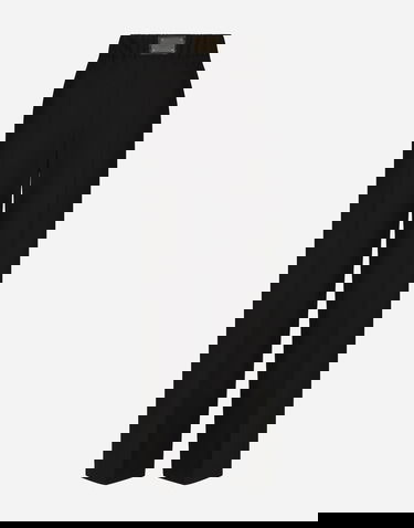 Nohavice Dolce & Gabbana Flared Wool Pants With Logo Tag Čierna | FTCZJTGDBWSN0000, 0