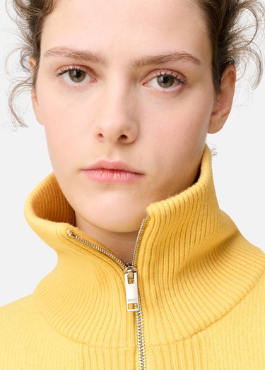 Sveter AXEL ARIGATO Verve Ribbed Collar Zip-Up Cardigan Žltá | A3703001, 7