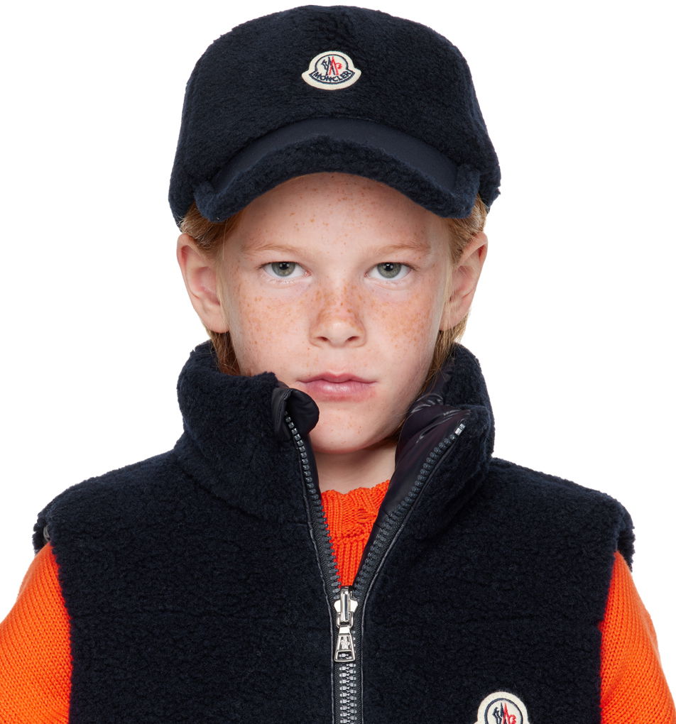 Šiltovka Moncler Kids' Fleece Baseball Cap Modrá | J29543B00024809BY, 0