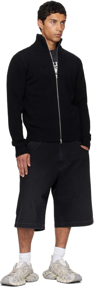 Sveter VETEMENTS VETEMENTS 'VET' Zip-Up Sweater Čierna | UH76KN400B, 3