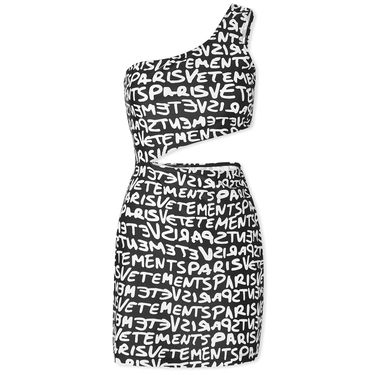 Šaty VETEMENTS One Shoulder Mini Dress Béžová | WE64DR600BW, 0