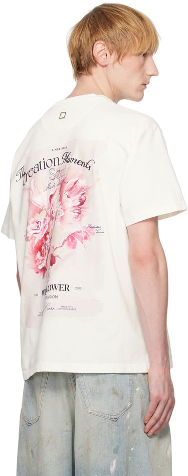 Tričko WOOYOUNGMI WOOYOUNGMI Flower Back Logo T-Shirt Biela | W251TS06, 2