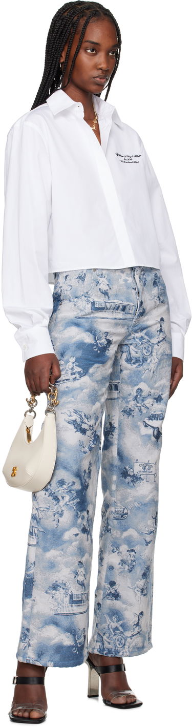 Košeľa Off-White Off-White Poplin Boxy Cropped Shirt Biela | OWGE02AS25FAB0010110, 3